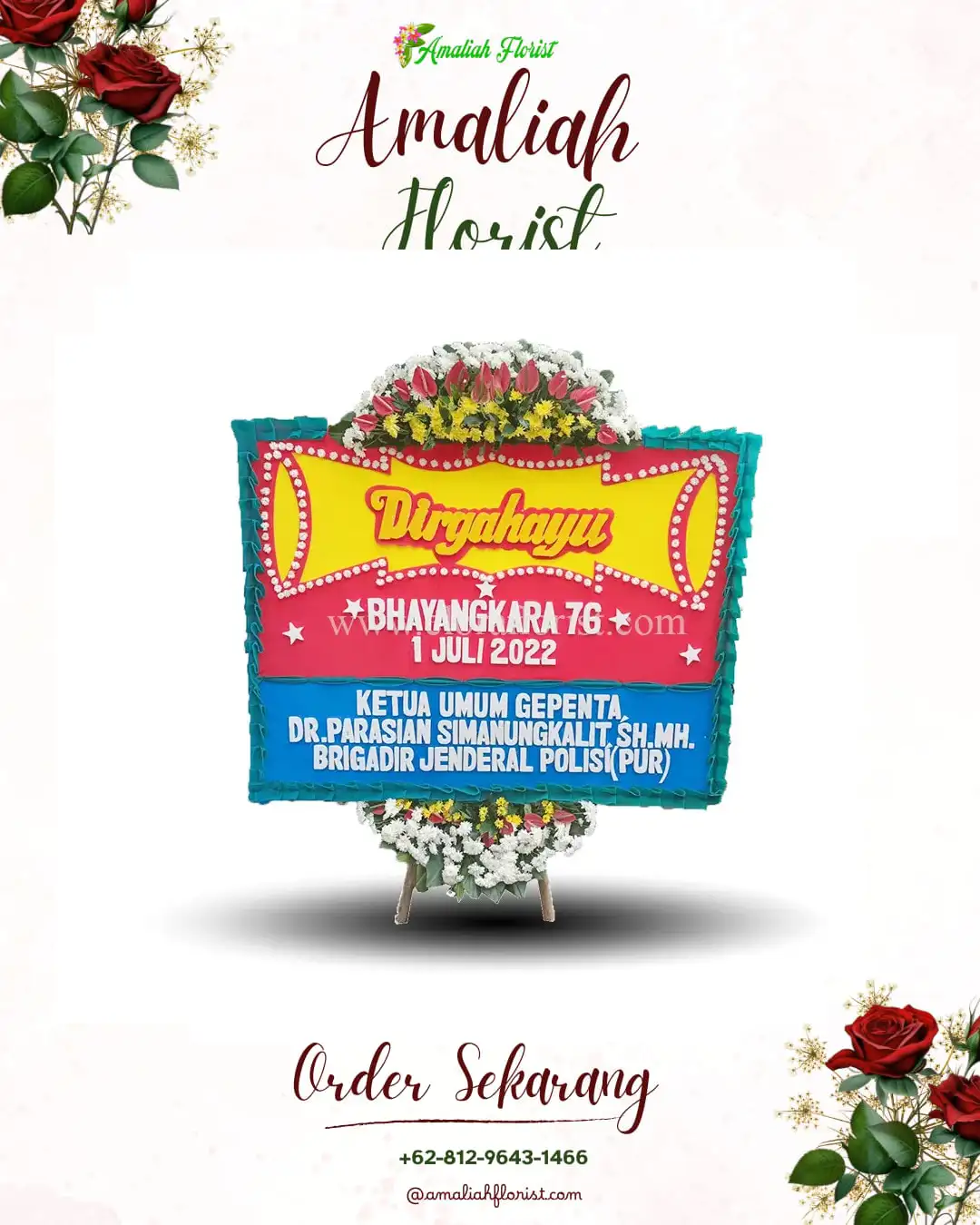 Papan Bunga HUT Ulang Tahun Banda Alam